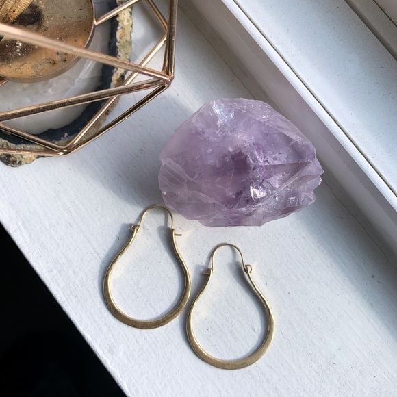 Gold Loop Earrings - Picture 2 of 2